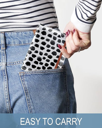 Passport Holder for Travel Essentials, Passport Wallet Cover Case for Travel Must Haves Accessories, Passport Book Holders for Women and Men, White Leopard