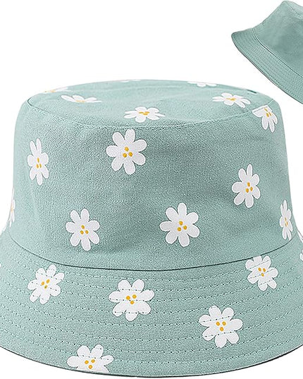 XYIYI Cute Bucket Hat Beach Fisherman Hats for Women, Reversible Double-Side-Wear