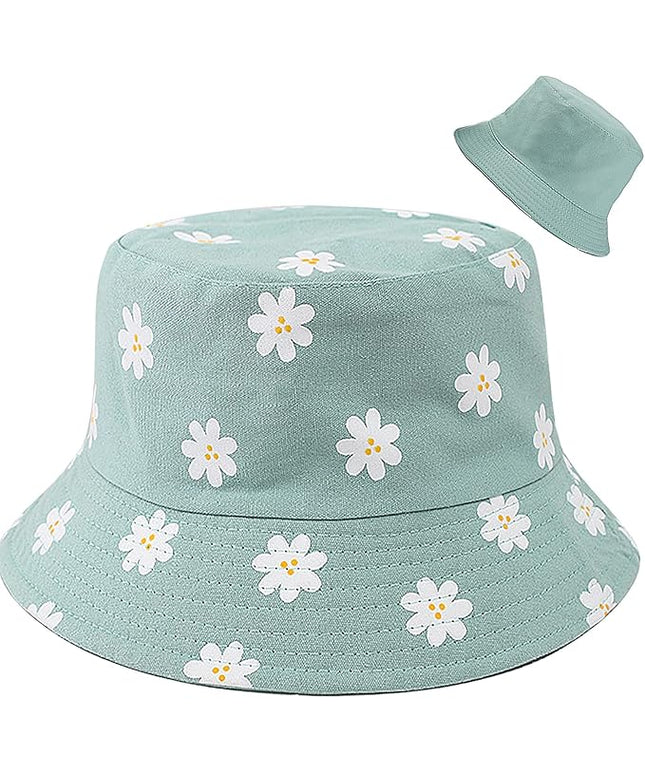XYIYI Cute Bucket Hat Beach Fisherman Hats for Women, Reversible Double-Side-Wear