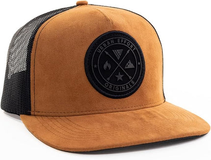 Urban Effort Mesh Back Cap - for Men and Women Baseball Hat 5-Panel Trucker Hat - Great Snapback Closure for Hunting & Hiking
