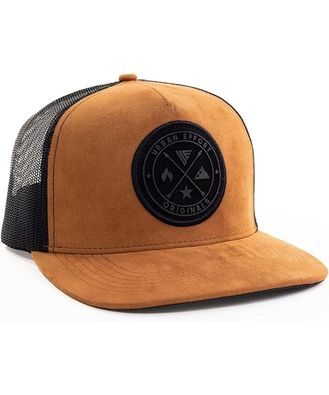 Urban Effort Mesh Back Cap - for Men and Women Baseball Hat 5-Panel Trucker Hat - Great Snapback Closure for Hunting & Hiking