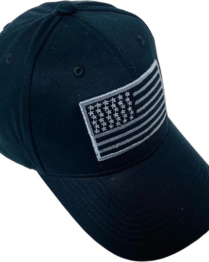 Roytrense Embroidered American Flag Unisex Baseball Cap (100% Cotton)
