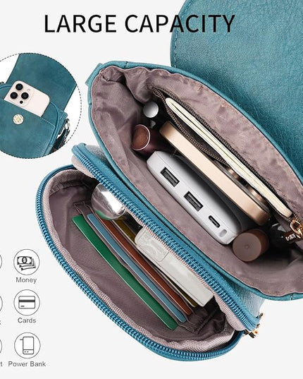 APHISON Small Crossbody Bags for Women Trendy, Leather Phone Wallet Purses Handbags Card Slots with Adjustable Guitar Strap