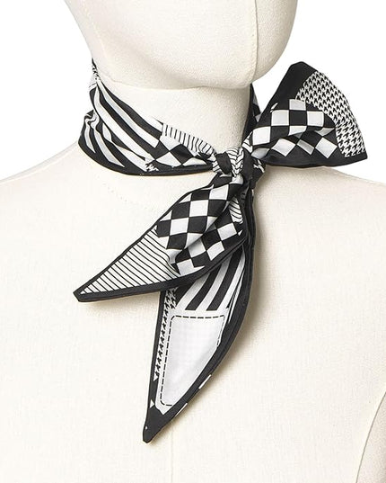 4 Pack Purse Scarf Handbags Skinny Twill Hair Scarves Narrow Neck Scarf Band Women Fashion Accessories Bag Charms