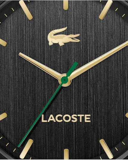 Lacoste Lisbon Men’s Quartz Watch - Three-Hand Sunray Dial with Stick Indexes, Polished Case, Crocodile Logo - Modern, Classic Timepiece - Gift for Him 42mm