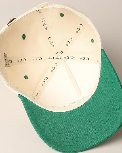 MIRMARU Two-Tone Vintage Canvas Trucker Hats for Men & Women, Adjustable Size Baseball Caps with Trendy Embroidered Design
