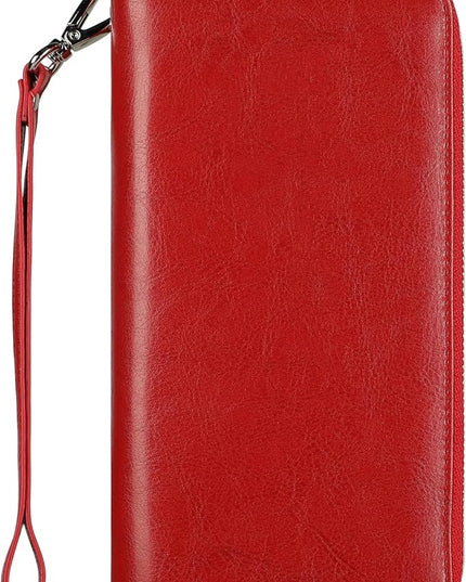 Lavemi Small Compact Women Wallet RFID Blocking Genuine Leather Bifold Purse with ID Windows