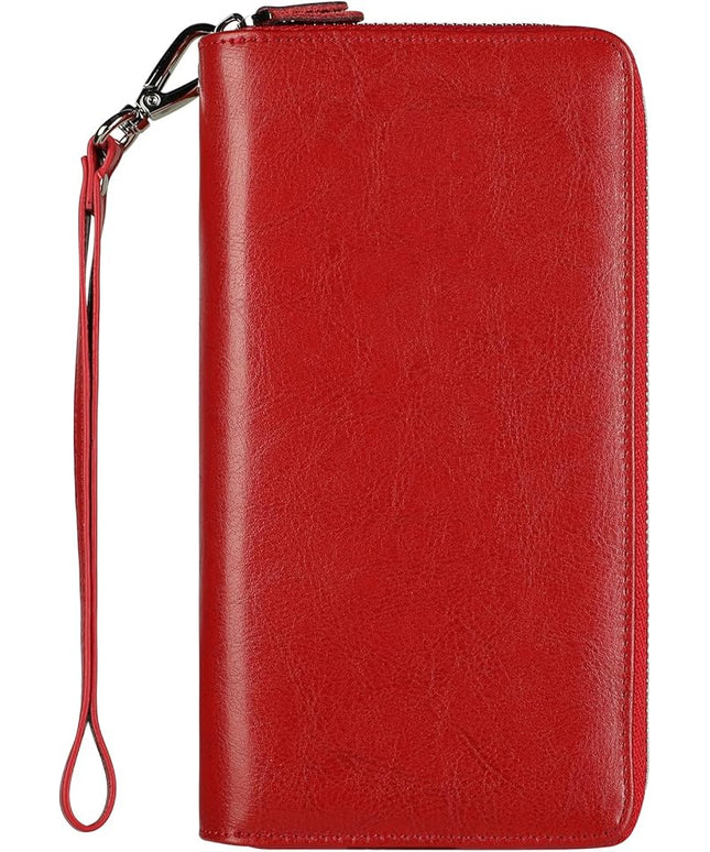 Lavemi Small Compact Women Wallet RFID Blocking Genuine Leather Bifold Purse with ID Windows