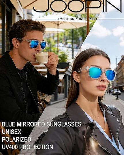 Joopin Square Sunglasses Polarized UV Protection Trendy Designer Sun Glasses Men Women