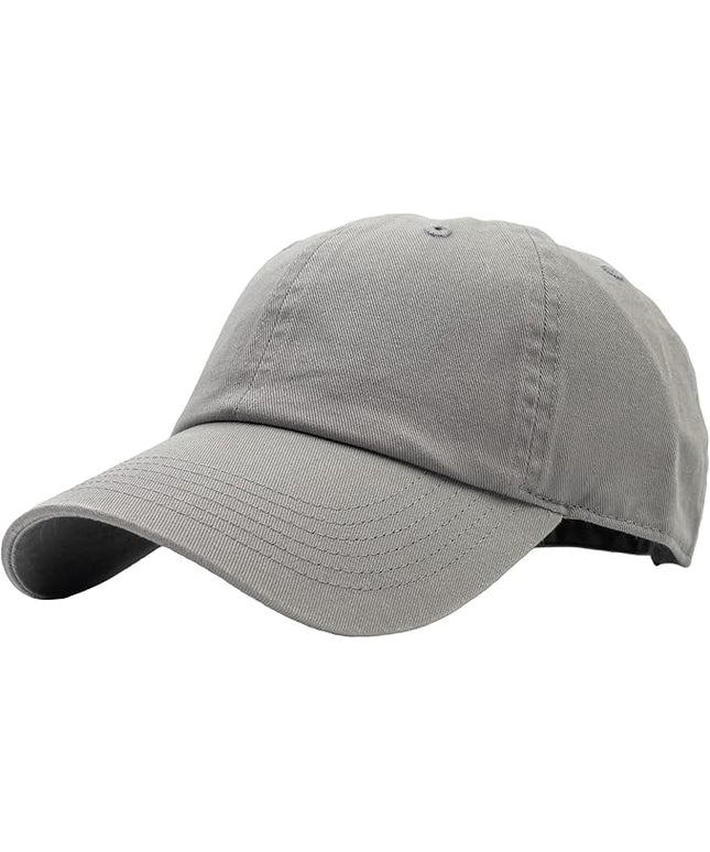 Utmost Unisex Classic Low Profile Cotton Baseball Cap Plain Blank Camoflauge Soft Unconstructed Adjustable Size Dad Hat (Grey)