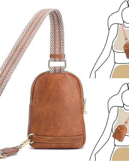 INICAT RFID Blocking Sling Bag Anti Theft Crossbody Bags Women Valentine's Day Gifts Travel Purses Vegan Leather