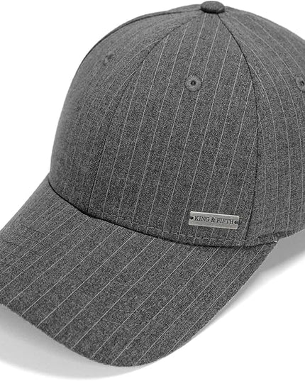 Fashion Baseball Hats for Men by King & Fifth | The Senna Baseball Cap with Low Profile & Menswear Fabric + Baseball Caps