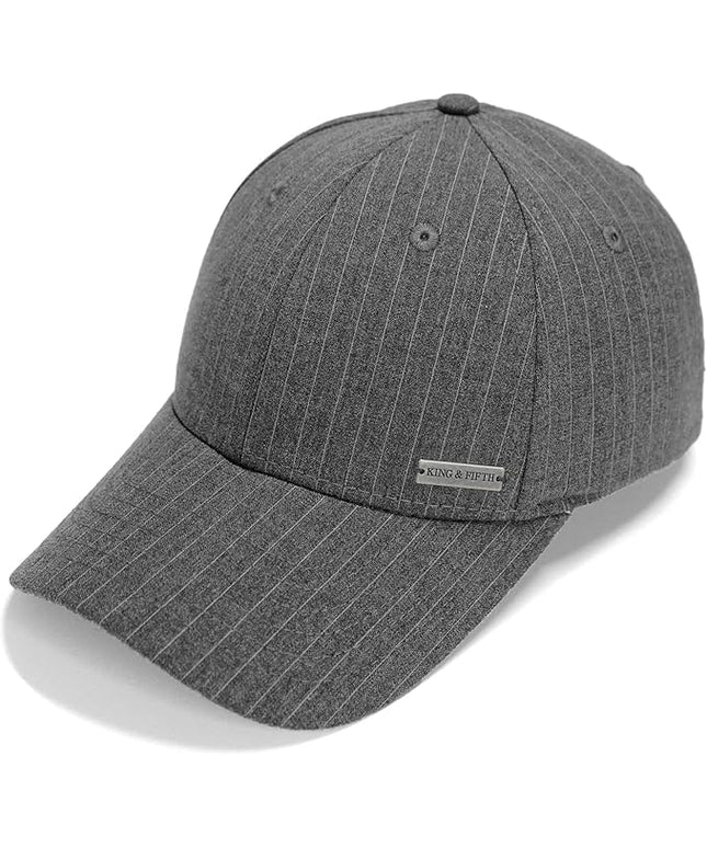 Fashion Baseball Hats for Men by King & Fifth | The Senna Baseball Cap with Low Profile & Menswear Fabric + Baseball Caps