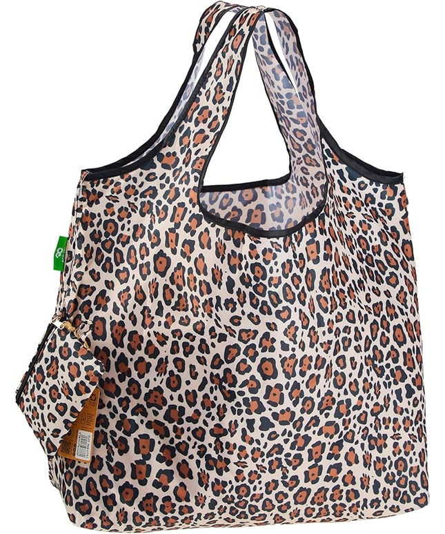 ECO CHIC Foldable Reusable Large Grocery Bags - Foldable Grocery Bags - Lightweight, Recycled & Reusable Shopping Bag - Waterproof, Packable Tote Fitting in Fine Grocery Bag Carrier
