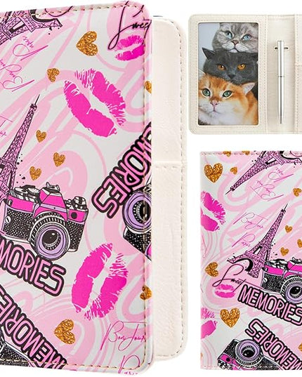 AIRMORS Passport Holder,Cute Passport Cover,Travel Wallet with Credit Card Slots Rfid passport Wallet Waterproof Documents Organizer Women(Eiffel Tower)