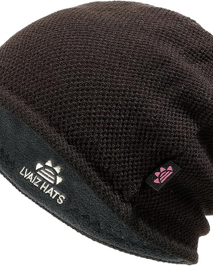 Lvaiz Mens Winter Beanie Hat Warm Fleece Lined Skull Cap for Men Reversible Women Windproof Watch Hat Knit Warm Unisex Beanie