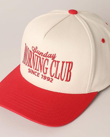 MIRMARU Two-Tone Vintage Canvas Trucker Hats for Men & Women, Adjustable Size Baseball Caps with Trendy Embroidered Design