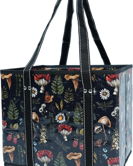 BeeGreen Large Waterproof Reusable Bags Christmas Heavy Duty Shopping Tote for Groceries Pool Gift with Webbing Handles