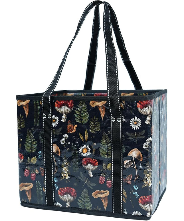 BeeGreen Large Waterproof Reusable Bags Christmas Heavy Duty Shopping Tote for Groceries Pool Gift with Webbing Handles