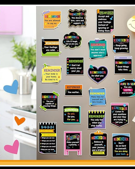 300 Pcs Mental Health Stickers Holiday Positive Affirmation Decor Inspirational Motivational Encouraging Care Quote Decals for Laptop Water Bottle Students Teens Adults(Blackboard)