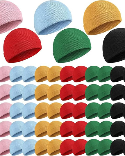 Tarpop 96 Pack Beanies Unisex Bulk for Men Women, Winter Beanie Hats Packs Knit Hat Warm Skull Cap Homeless