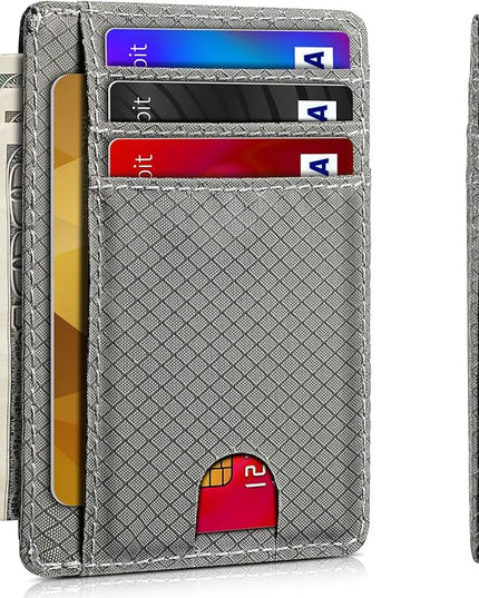 Artpaxy Slim Wallet for Men & Women, Minimalist Front Pocket Card Holder for Travel, RFID Blocking, Water Resistant Nylon Wallet for ID & Cash & Credit Card