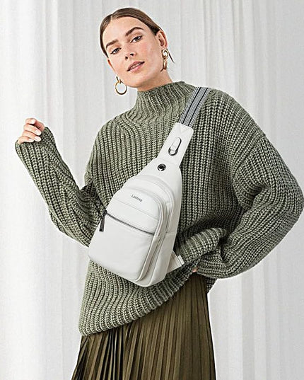 Sling Bag For Women Faux Leather Small Casual Daypack Backpack Fanny Pack Crossbody Chest Bags Purse
