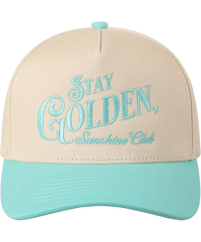 MIRMARU Two-Tone Vintage Canvas Trucker Hats for Men & Women, Adjustable Size Baseball Caps with Trendy Embroidered Design