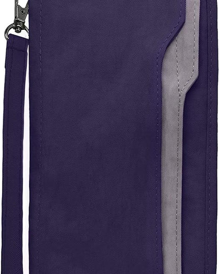 ZOPPEN Passport Holder Family RFID Passport Wallet, Passport Holder Women/Men, Travel Wallet Documents Organizer Zipper Case with Removable Wristlet Strap, Travel Essentials for Flying
