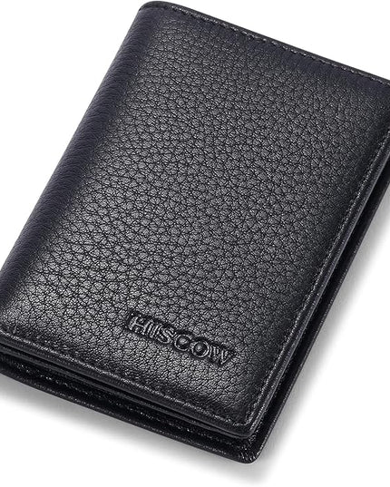 Leather Business Card Case Holder for Men & Women, Italian Calfskin