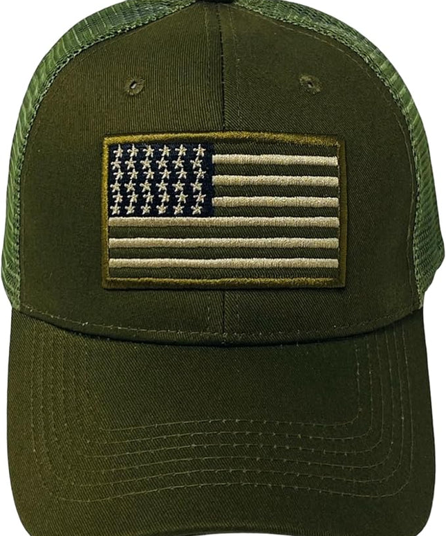 Roytrense Embroidered American Flag Unisex Baseball Cap (100% Cotton)