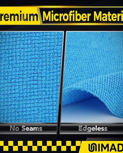 Shop Towels, 100 Pack Commercial Grade Work Rags Microfiber Towels for Cars Cleaning Rags Bulk Detailing Cloth for Automotive Bar Mechanic Restaurant Garage Housekeeping, 11.5"x 11.5", Blue