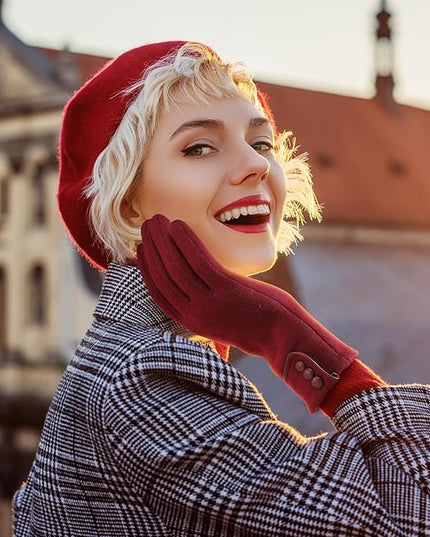 Clothirily Winter Gloves for Women, Touchscreen Texting Winter Gloves Women, Fleece Lined Warm Winter Glove for Cold Weather