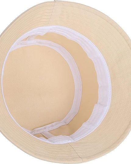 Umeepar Unisex Cotton Packable Bucket Hat Sun Hat Plain Colors for Men Women