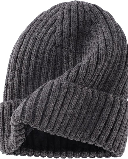 Connectyle Fleece Lined Cuffed Beanie Hat for Men Women Knitted Winter Wool Beanies Skull Cap Warm Watch Hat