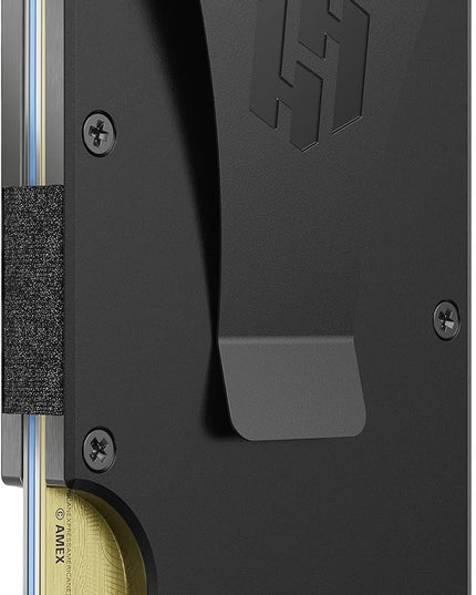 Hayvenhurst Wallet For Men - Reinvented Design Men's Wallet - Slim, Minimalistic & Seamless Card Case, Blocks RFID Scanners, Holds 12 Cards (Obsidian)