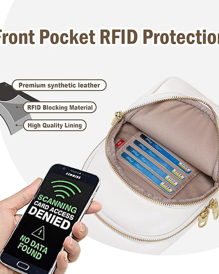Anti Theft Crossbody Bags for Women Leather Sling Bag Cross Body Travel Purse Chest Bags Fanny Pack Gift Teen Girl