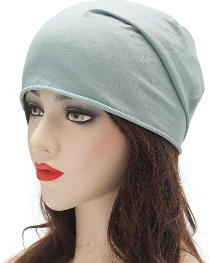 ZLYC Cotton Thin Slouchy Beanie Hat for Men Women Fashion Soft Stretch Knit Skull Cap