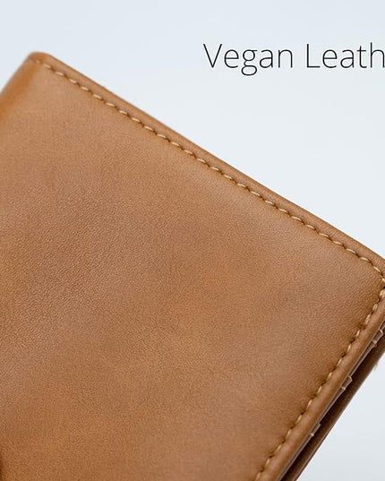 Alldaily Small RFID Wallet for Women Slim Compact Bifold Pocket Ladies Travel Mini Purse (Brown)