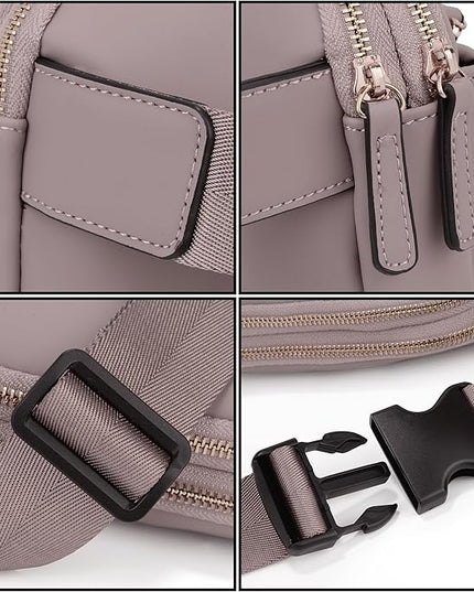 UTO Fanny Pack for Women Crossbody Trendy Fashion Belt Purse Chest Waist Hip Bumbag for Outdoor Shopping Travel Hiking