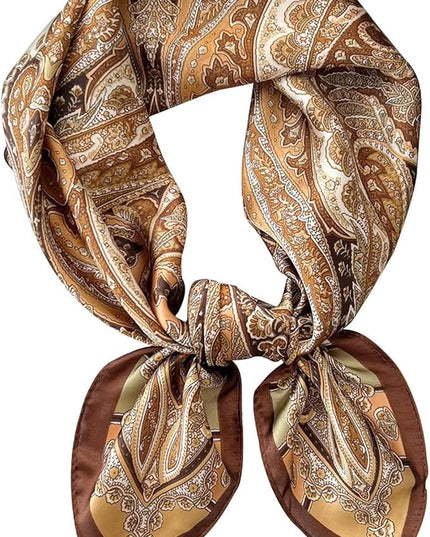 Head Bandanas Scarf for Women Silk Satin Hair Scarf Lightweight Vintage Fashion Square Neck Scarves Gift
