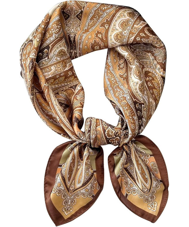 Head Bandanas Scarf for Women Silk Satin Hair Scarf Lightweight Vintage Fashion Square Neck Scarves Gift