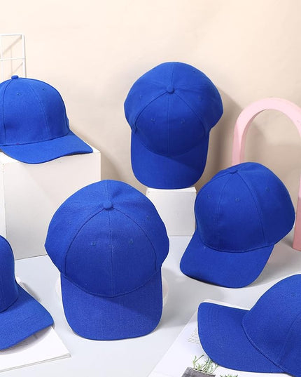 Handepo 24 Pcs Blank Baseball Cap Adjustable Back Strap Plain Blank Camouflage Hat Unisex Baseball Cap for Trucker Men Women