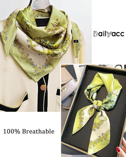 Dailyacc Hair Bandanas Scarf For Women Lightweight Fashion Neck Silk Satin Head Scarves For Sleeping Handbags Scarf