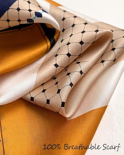 100% Mulberry Silk Scarf for Women Hair Lightweight Square Neckerchief Wrap For Head Scarves 21"