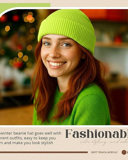SATINIOR Trawler Beanie Watch Hat Roll-up Edge Skullcap Fisherman Beanie for Women Men