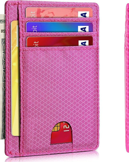 Artpaxy Slim Wallet for Men & Women, Minimalist Front Pocket Card Holder for Travel, RFID Blocking, Water Resistant Nylon Wallet for ID & Cash & Credit Card