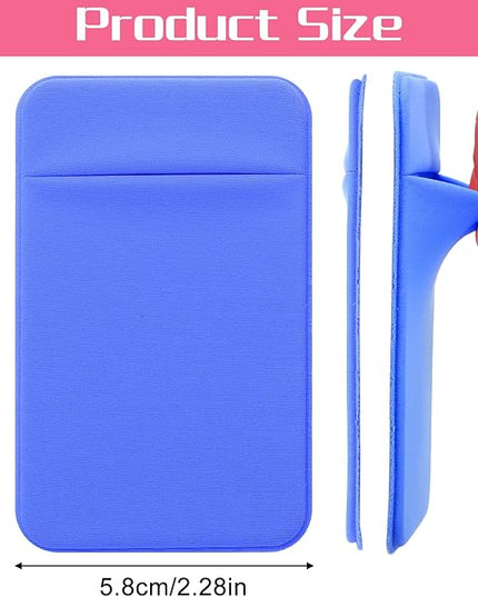 4 Pcs Phone Wallet Stick on, Wallet Sticker for Back of Phone Black Phones Wallets, Flat Thin Wallets Key Holder Credit Card Holder Suitable for Most Smart Phones