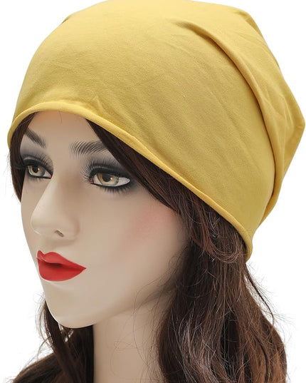ZLYC Cotton Thin Slouchy Beanie Hat for Men Women Fashion Soft Stretch Knit Skull Cap