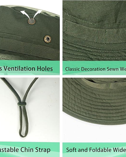 Sun Hats for Men Women Boonie Hat UPF 50+ Bucket Hat Wide Brim UV Protection Fishing Hiking Safari Outdoor Hats